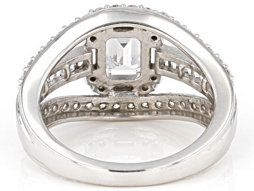 Bella Luce® 3.25ctw White Diamond Simulant Rhodium Over Sterling Silver Ring(1.96ctw DEW) - Size 9