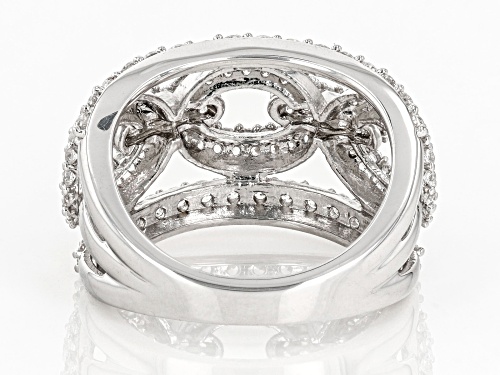 Bella Luce® 2.75ctw White Diamond Simulant Rhodium Over Sterling Silver Ring(1.66ctw DEW) - Size 7