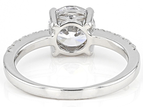 Bella Luce® 4.06ctw White Diamond Simulant Round Rhodium Over Sterling Silver Ring(2.46ctw DEW) - Size 8
