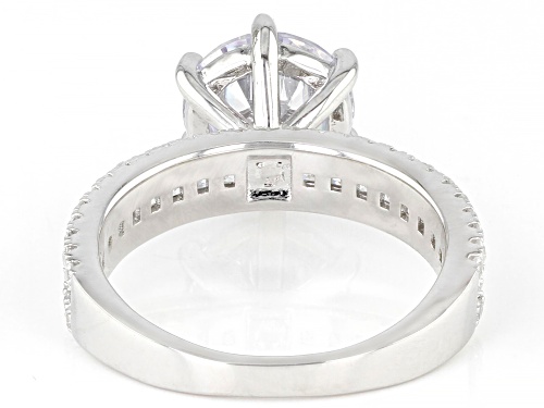 Bella Luce® 5.54ctw White Diamond Simulant Rhodium Over Sterling Silver Ring(3.35ctw DEW) - Size 12