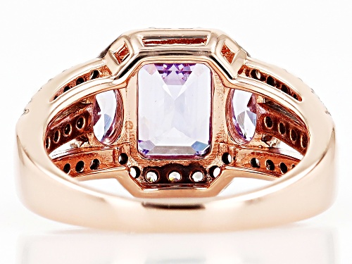 Bella Luce® 6.59ctw Lavender And White Diamond Simulants Eterno™ Rose Ring (3.99ctw DEW) - Size 7