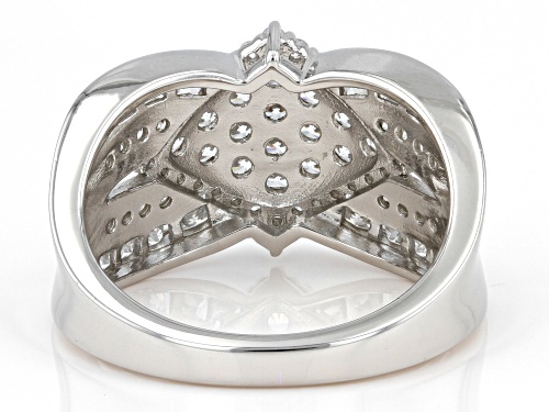 Bella Luce® 3.08ctw White Diamond Simulant Platinum Over Sterling Silver Ring (1.86ctw DEW) - Size 9