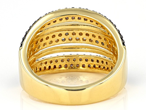 Bella Luce® 2.36ctw Mocha And White Diamond Simulants Eterno™ Yellow Ring (1.43ctw DEW) - Size 7