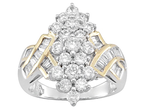 Bella Luce ® 4.08ctw Sterling Silver & 18k Yellow Gold Over Sterling Silver Ring With Wraps - Size 6