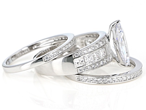 Bella Luce ® 4.26ctw Rhodium Over Sterling Silver Ring With 2 Bands (2.97ctw DEW) - Size 10