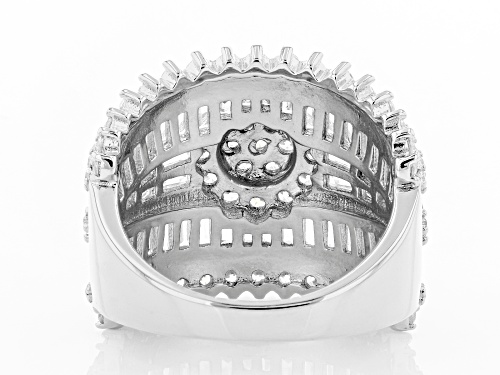 Bella Luce ® 7.11ctw Rhodium Over Sterling Silver Ring (3.86ctw DEW) - Size 6
