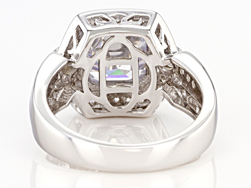 Bella Luce ® 4.45ctw Rhodium Over Sterling Silver Asscher Cut Ring (3.49ctw DEW) - Size 7