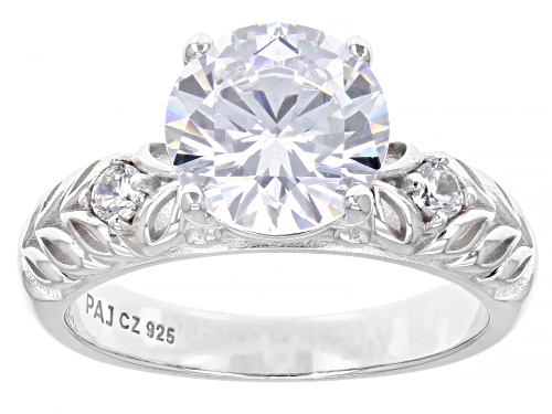 Bella Luce ® 4.57ctw Rhodium Over Sterling Silver Ring With Band (2.96ctw DEW) - Size 7