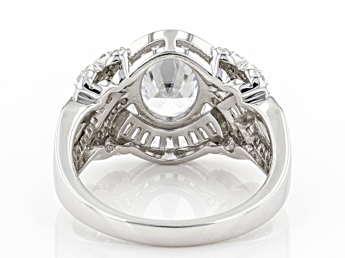 Bella Luce ® 4.93ctw White Diamond Simulant Platinum Over Sterling Silver Ring (2.16ctw DEW) - Size 10