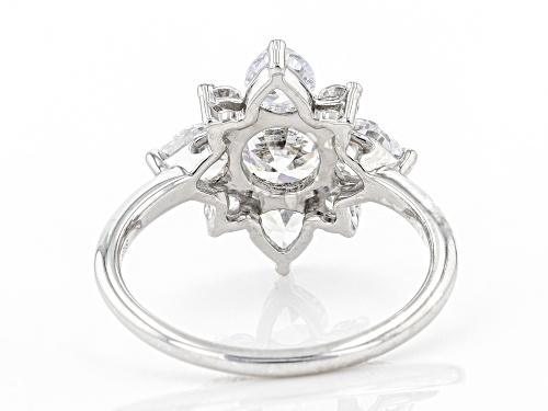 Bella Luce ® 3.60ctw White Diamond Simulant Rhodium Over Sterling Silver Ring (2.18ctw DEW) - Size 10