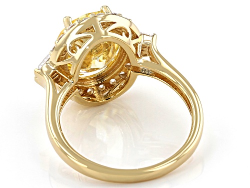 Bella Luce ® 9.05ctw Canary And White Diamond Simulants Eterno™ Yellow Ring (5.63ctw DEW) - Size 7