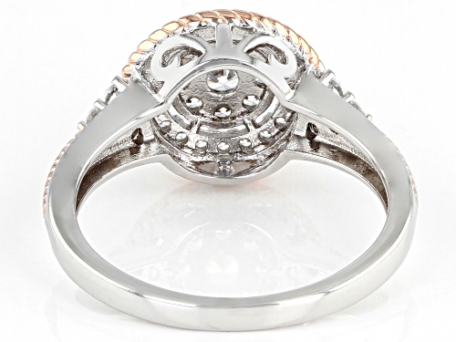 Bella Luce ® 0.93ctw Rhodium Over Sterling Silver And Eterno™ Rose Ring (0.42ctw DEW) - Size 8