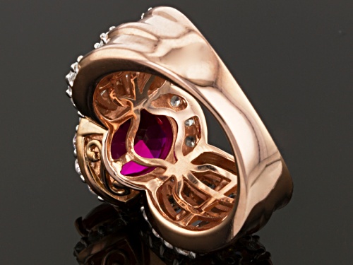 Bella Luce ® 6.54ctw Ruby & White Diamond Simulants Eterno ™ Rose Ring - Size 6