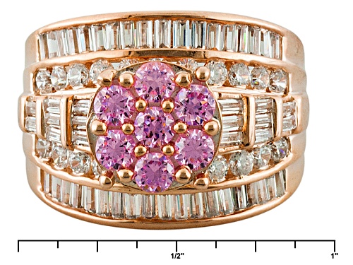 Bella Luce ® 5.07ctw Pink & White Diamond Simulant Eterno ™ Rose Ring (3.86ctw Dew) - Size 7