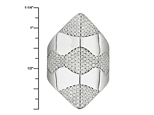 Bella Luce ® 1.60ctw Rhodium Over Sterling Silver Ring (1.00ctw Dew) - Size 7