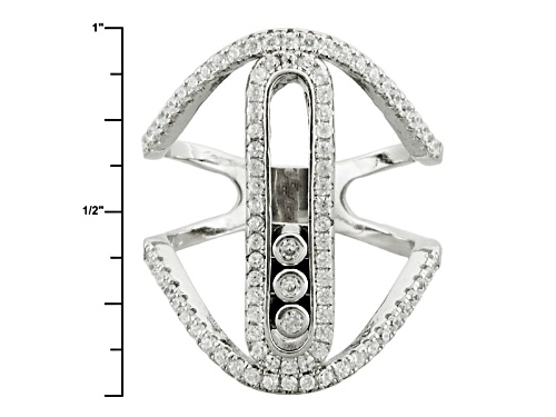 Bella Luce ® .92ctw Rhodium Over Sterling Silver Ring (.47ctw Dew) - Size 6