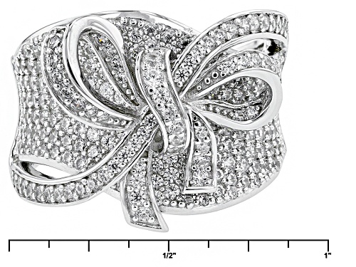 Bella Luce ® 3.01ctw Rhodium Over Sterling Silver Ring (1.68ctw Dew) - Size 5