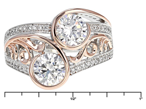 Bella Luce ® 3.54ctw Rhodium Over Sterling Silver And Eterno ™ Rose Ring (2.18ctw Dew) - Size 12