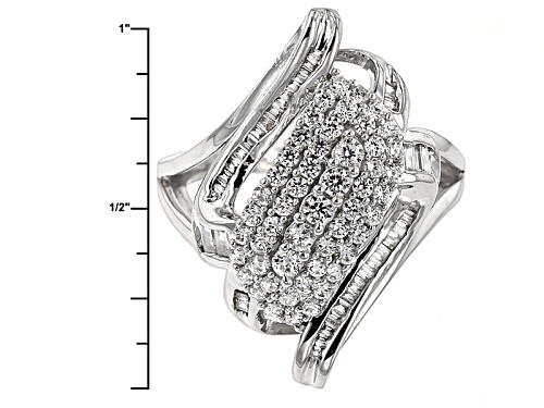 Bella Luce ® 1.96ctw Diamond Simulant Rhodium Over Sterling Silver Ring (1.31ctw Dew) - Size 7