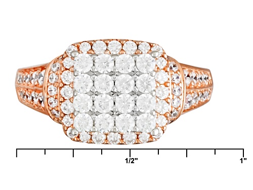 Bella Luce ® 2.26ctw Diamond Simulant Round Eterno ™ Rose Ring (1.14ctw Dew) - Size 7