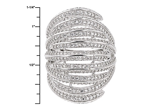 Bella Luce ® 4.14ctw Rhodium Over Sterling Silver Ring (2.07ctw Dew) - Size 5