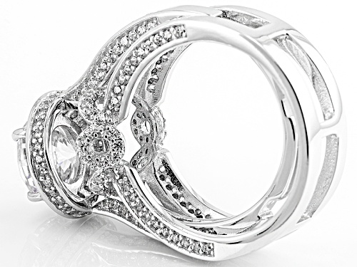 Bella Luce ® 5.90ctw Rhodium Over Sterling Silver Ring With Guard (3.46ctw Dew) - Size 12