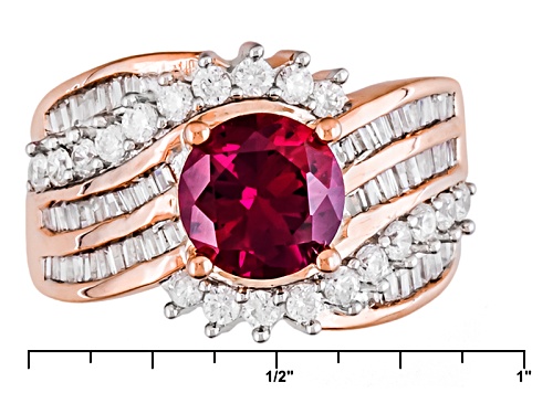 Bella Luce ® 4.66ctw Ruby & White Diamond Simulants Eterno ™ Rose Ring - Size 5