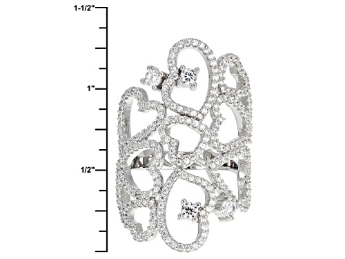 Bella Luce ® 2.60ctw Rhodium Over Sterling Silver Ring (1.34ctw Dew) - Size 5