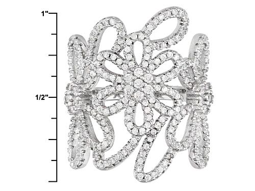 Bella Luce ® 2.19ctw Rhodium Over Sterling Silver Ring (1.26ctw Dew) - Size 5