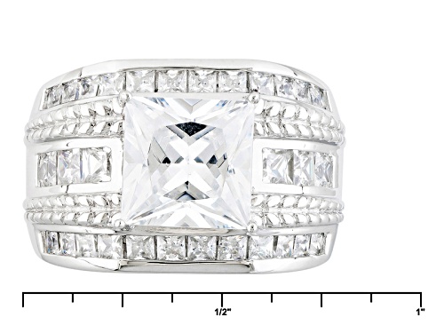 Bella Luce ® 8.44ctw Rhodium Over Sterling Silver Ring (6.34ctw Dew) - Size 9