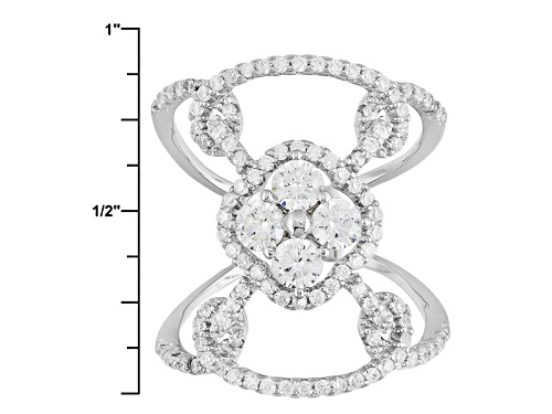 Bella Luce ® 2.20ctw Rhodium Over Sterling Silver Ring (1.20ctw Dew) - Size 6