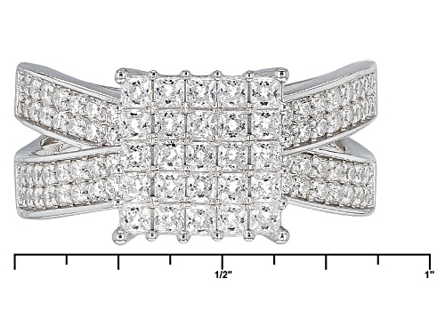 Bella Luce ® 2.25ctw Diamond Simulant Rhodium Over Sterling Silver Ring (1.22ctw Dew) - Size 11