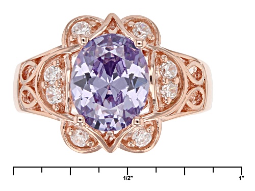 Bella Luce ® 4.79ctw Lavender And White Diamond Simulants Eterno ™ Rose Ring - Size 12