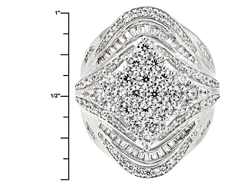 Bella Luce ® 4.18ctw Rhodium Over Sterling Silver Ring (2.30ctw Dew) - Size 6