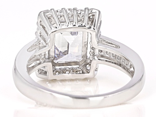 Bella Luce ® 5.20ctw White Diamond Simulant Rhodium Over Sterling Silver Ring (3.61ctw Dew) - Size 11
