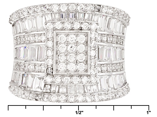 Bella Luce ® 3.62ctw Rhodium Over Sterling Silver Ring (2.81ctw Dew) - Size 5