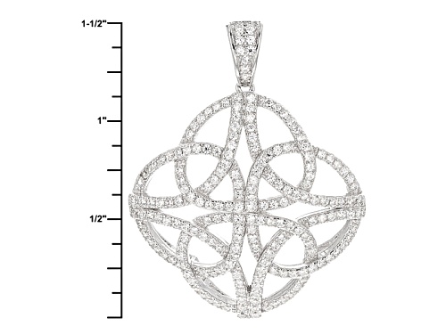 Bella Luce ® .96ctw Rhodium Over Sterling Silver Pendant With Chain (.48ctw Dew)