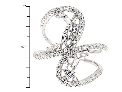 Bella Luce ® .92ctw Rhodium Over Sterling Silver Ring (.49ctw Dew) - Size 5