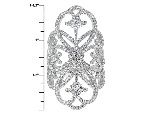 Bella Luce ® 2.61ctw Rhodium Over Sterling Silver Ring (1.37ctw Dew) - Size 5