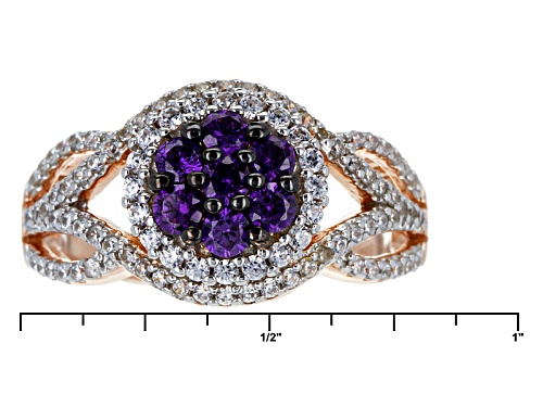 Bella Luce ® 1.83ctw Purple And White Diamond Simulants Eterno ™ Rose Ring - Size 5
