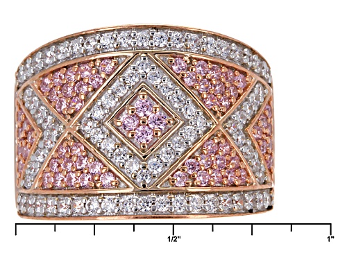 Bella Luce ® 2.21ctw Pink & White Diamond Simulant Round Eterno ™ Rose Ring (.95ctw Dew) - Size 5
