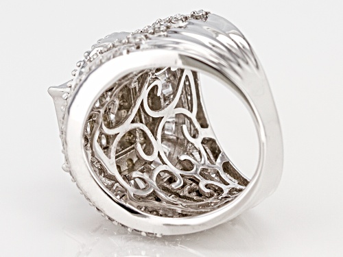 Bella Luce ® 8.30ctw Diamond Simulant Rhodium Over Sterling Silver Ring (5.57ctw Dew) - Size 5