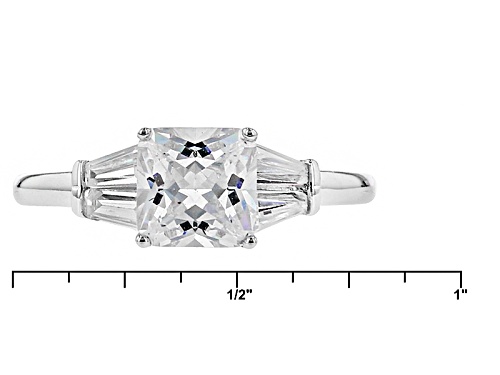 Bella Luce ® 2.98ctw Diamond Simulant Rhodium Over Sterling Silver Ring (2.15ctw Dew) - Size 11
