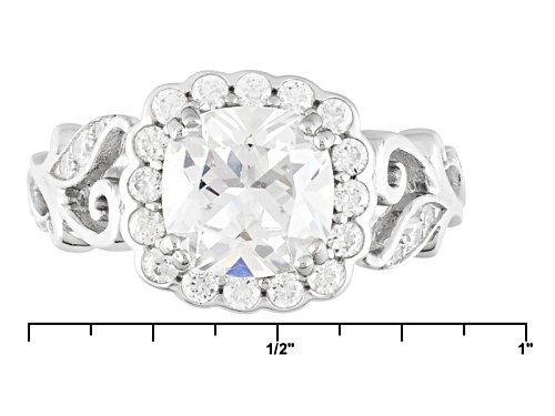 Bella Luce ® 1.77ctw Diamond Simulant Rhodium Over Sterling Silver Ring (.95ctw Dew) - Size 10