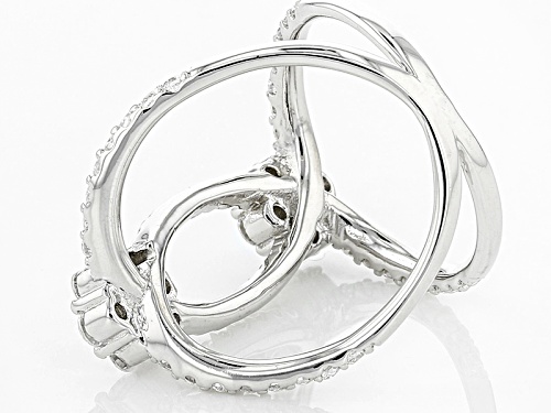 Bella Luce ® 1.10ctw Diamond Simulant Rhodium Over Sterling Silver Ring (1.08ctw Dew) - Size 5