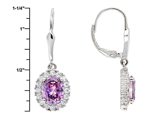 Bella Luce Luxe™ with Fancy Purple Cubic Zirconia Rhodium Over Silver Earrings