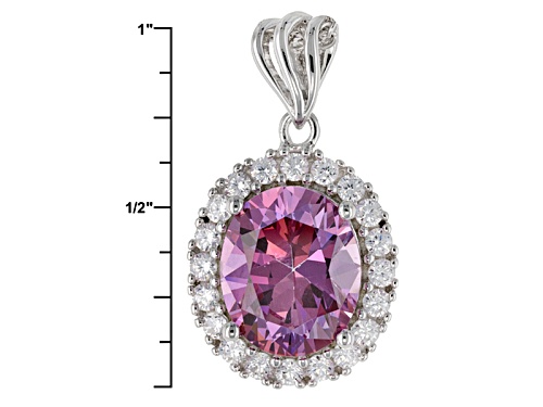 Bella Luce ® Rhodium Over Sterling Pendant With Chain With Fancy Purple Zirconia