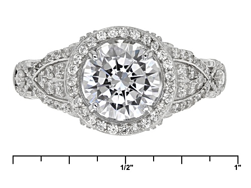 Bella Luce ® 4.54ctw Rhodium Over Sterling Silver Ring (2.61ctw Dew) - Size 10