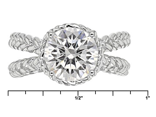 Bella Luce ® 4.68ctw Diamond Simulant Rhodium Over Sterling Silver Ring (2.75ctw Dew) - Size 7