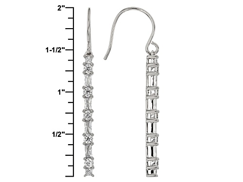 Bella Luce ® 3.04ctw Diamond Simulant Rhodium Over Sterling Silver Earrings (2.16ctw Dew)